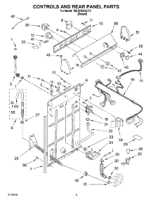 02 - Controls And Rear Panel Parts parts for Whirlpool Washer 7MLSR6232JT3 from AppliancePartsPros.com