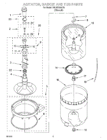 03 - Agitator, Basket And Tub parts for Whirlpool Washer 7MLSR7533JT0 from AppliancePartsPros.com