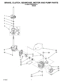 04 - Brake, Clutch, Gearcase, Motor And Pump parts for Whirlpool Washer 7MLSR6232JT3 from AppliancePartsPros.com