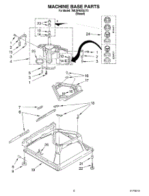05 - Machine Base Parts parts for Whirlpool Washer 7MLSR6232JT3 from AppliancePartsPros.com