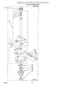 07 - Brake And Drive Tube parts for Whirlpool Washer 7MLSR7533JT0 from AppliancePartsPros.com