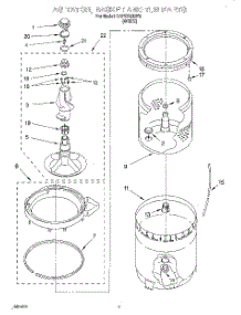 05 - Agitator, Basket And Tub parts for Whirlpool Washer CAP2762EW0 from AppliancePartsPros.com