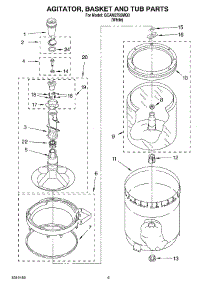 03 - Agitator, Basket And Tub Parts parts for Whirlpool Washer GCAM2792MQ0 from AppliancePartsPros.com
