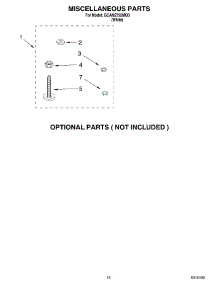 10 - Miscellaneous Parts Optional Parts ( Not Included parts for Whirlpool Washer GCAM2792MQ0 from AppliancePartsPros.com