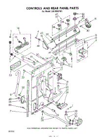 03 - Controls And Rear Panel parts for Whirlpool Washer LA5700XPW1 from AppliancePartsPros.com