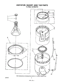 04 - Agitator, Basket And Tub parts for Whirlpool Washer LA5700XPW1 from AppliancePartsPros.com