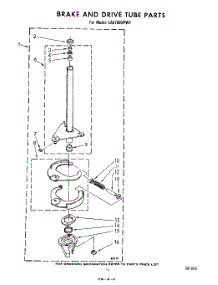 09 - Brake And Drive Tube parts for Whirlpool Washer LA5700XPW1 from AppliancePartsPros.com