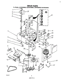 04 - Drive parts for Whirlpool Washer LA5705XMW0 from AppliancePartsPros.com