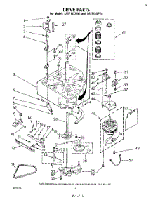 04 - Drive parts for Whirlpool Washer LA5710XPW1 from AppliancePartsPros.com