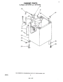 05 - Cabinet parts for Whirlpool Washer LA5710XPW1 from AppliancePartsPros.com