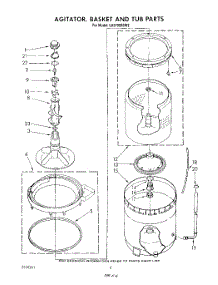 04 - Agitator, Basket And Tub parts for Whirlpool Washer LA5700XSW2 from AppliancePartsPros.com