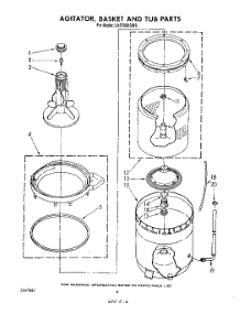04 - Agitator, Basket And Tub parts for Whirlpool Washer LA5700XSW0 from AppliancePartsPros.com