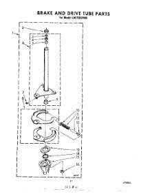09 - Brake And Drive Tube parts for Whirlpool Washer LA5700XPW0 from AppliancePartsPros.com