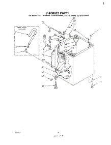 05 - Cabinet parts for Whirlpool Washer 2LA5700XMW0 from AppliancePartsPros.com