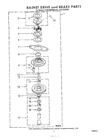 08 - Basket Drive And Brake parts for Whirlpool Washer LA5710XPW0 from AppliancePartsPros.com