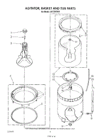 04 - Agitator, Basket And Tub parts for Whirlpool Washer LA5720XTW0 from AppliancePartsPros.com