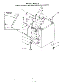 05 - Cabinet parts for Whirlpool Washer 2LA5700XMW1 from AppliancePartsPros.com