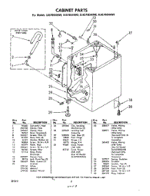 08 - Cabinet parts for Whirlpool Washer LA5705XKW0 from AppliancePartsPros.com