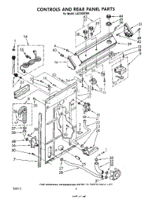 03 - Controls And Rear Panel parts for Whirlpool Washer LA5700XPW4 from AppliancePartsPros.com