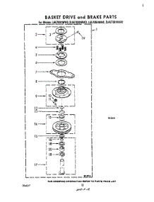 09 - Basket Drive And Brake parts for Whirlpool Washer 3LA5700XMW0 from AppliancePartsPros.com