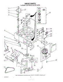 04 - Drive parts for Whirlpool Washer LA5715XPW3 from AppliancePartsPros.com