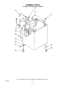 05 - Cabinet parts for Whirlpool Washer LA5715XPW3 from AppliancePartsPros.com