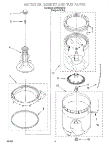 03 - Agitator, Basket And Tub parts for Whirlpool Washer SAWB600HQ0 from AppliancePartsPros.com