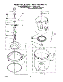 04 - Agitator, Basket And Tub parts for Whirlpool Washer LSC8244BZ0 from AppliancePartsPros.com