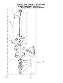 09 - Brake And Drive Tube parts for Whirlpool Washer LSC8244BZ0 from AppliancePartsPros.com