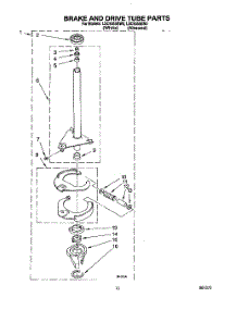 08 - Brake And Drive Tube parts for Whirlpool Washer LSC9355BN0 from AppliancePartsPros.com