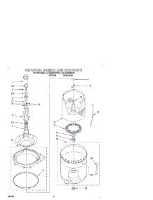 04 - Agitator, Basket And Tub parts for Whirlpool Washer LSC8245BW0 from AppliancePartsPros.com