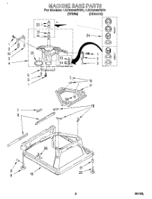 06 - Machine Base parts for Whirlpool Washer LSC8245BW0 from AppliancePartsPros.com