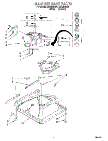 06 - Machine Base parts for Whirlpool Washer LSC9245BW1 from AppliancePartsPros.com