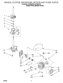 05 - Brake, Clutch, Gearcase, Motor & Pump parts for Whirlpool Washer LSC8244DQ0 from AppliancePartsPros.com