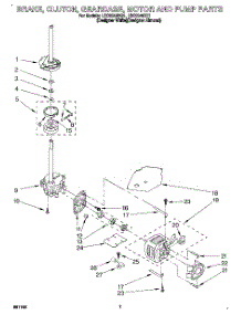 05 - Brake, Clutch, Gearcase, Motor & Pump parts for Whirlpool Washer LSC9245BZ1 from AppliancePartsPros.com