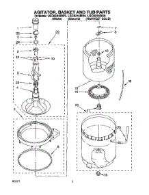 04 - Agitator, Basket And Tub parts for Whirlpool Washer LSC8244BG0 from AppliancePartsPros.com
