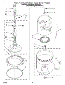 04 - Agitator, Basket And Tub parts for Whirlpool Washer LSC9245BQ0 from AppliancePartsPros.com