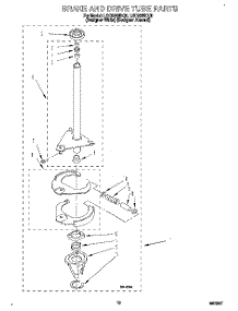 08 - Brake And Drive Tube parts for Whirlpool Washer LSC9355DQ0 from AppliancePartsPros.com
