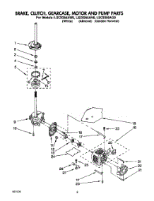06 - Brake, Clutch, Gearcase, Motor And Pump parts for Whirlpool Washer LSC9355AW0 from AppliancePartsPros.com