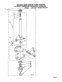 09 - Brake And Drive Tube parts for Whirlpool Washer LSC9355AW0 from AppliancePartsPros.com
