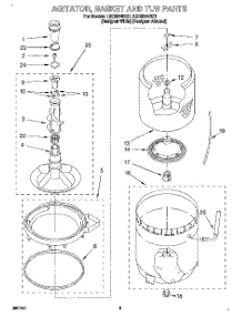 04 - Agitator, Basket And Tub parts for Whirlpool Washer LSC8244BQ1 from AppliancePartsPros.com