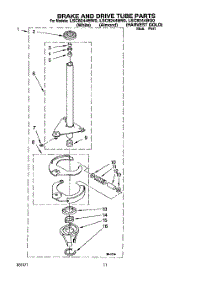 09 - Brake And Drive Tube parts for Whirlpool Washer LSC8244BW0 from AppliancePartsPros.com