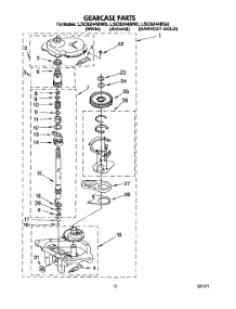 10 - Gearcase parts for Whirlpool Washer LSC8244BW0 from AppliancePartsPros.com