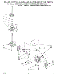 05 - Brake, Clutch, Gearcase, Motor & Pump parts for Whirlpool Washer LSC6244AW0 from AppliancePartsPros.com