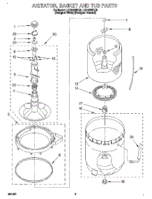04 - Agitator, Basket And Tub parts for Whirlpool Washer LSC9355DZ0 from AppliancePartsPros.com