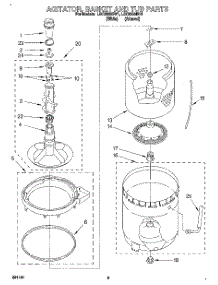 04 - Agitator, Basket And Tub parts for Whirlpool Washer LSC9355BN1 from AppliancePartsPros.com