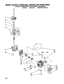05 - Brake, Clutch, Gearcase, Motor & Pump parts for Whirlpool Washer LSC8244BN0 from AppliancePartsPros.com