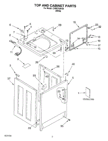 02 - Top And Cabinet, Literature parts for Whirlpool Washer CAM2752KQ0 from AppliancePartsPros.com