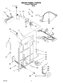 05 - Rear Panel parts for Whirlpool Washer CAM2752KQ0 from AppliancePartsPros.com