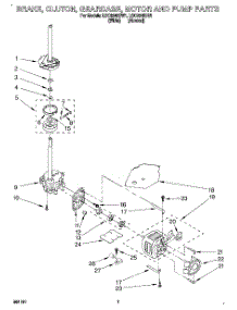 05 - Brake, Clutch, Gearcase, Motor & Pump parts for Whirlpool Washer LSC9245BN1 from AppliancePartsPros.com